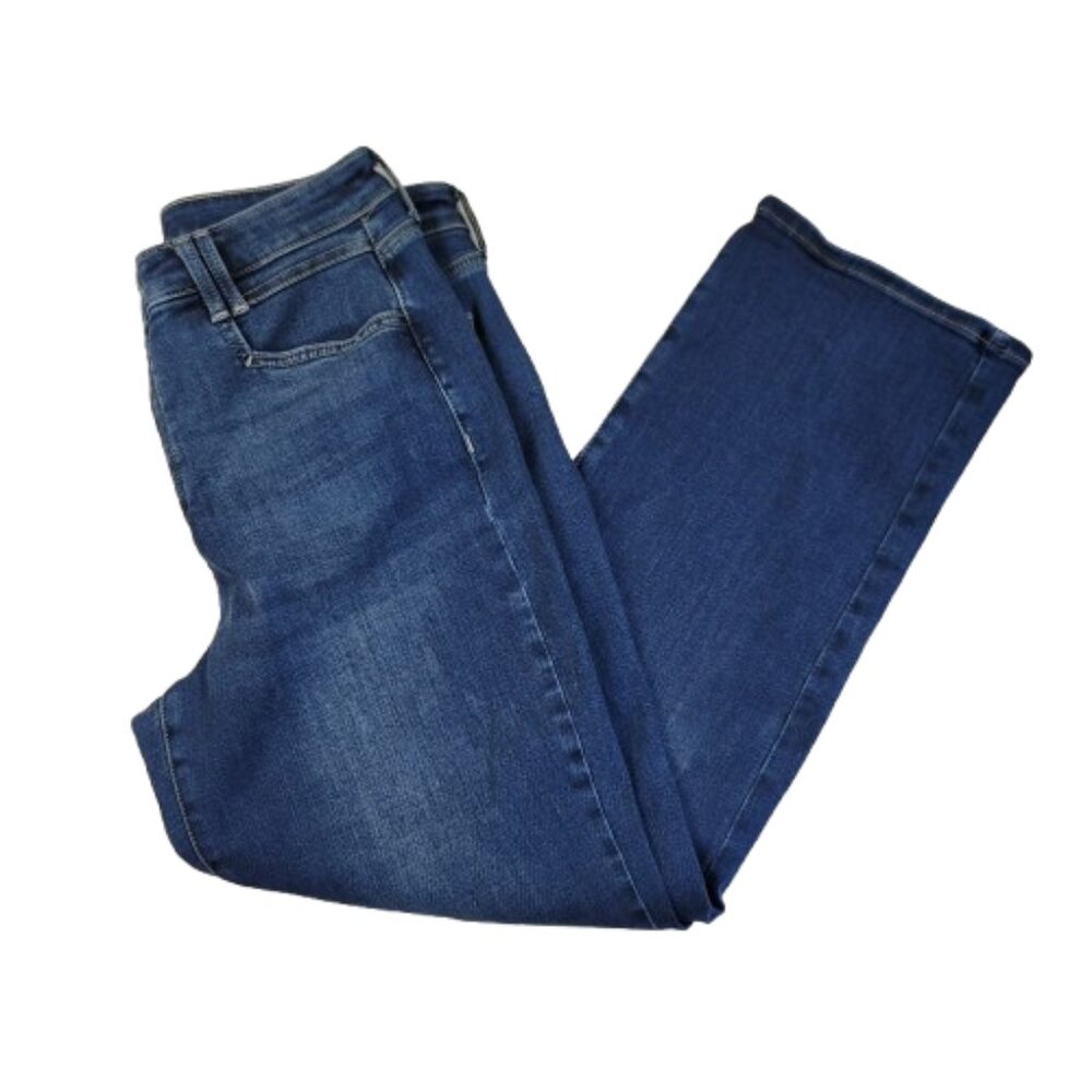 NYDJ Relaxed Straight Ankle Jeans Size 10 Medium Wash Lift Tuck Stretch Denim - Picture 14 of 14